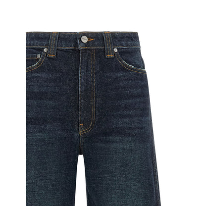 Khaite Blue Cotton Flared Jeans