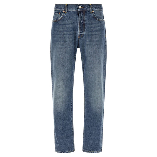 Department 5 Blue Cotton Relaxed Fit Jeans