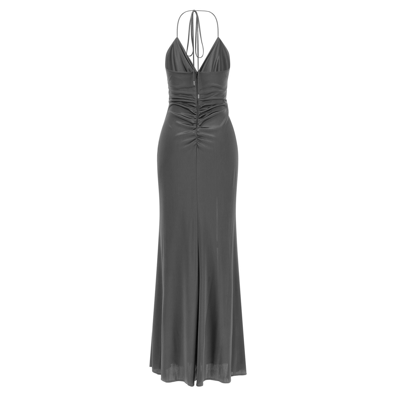 PINKO Gray Acetate Long Dress