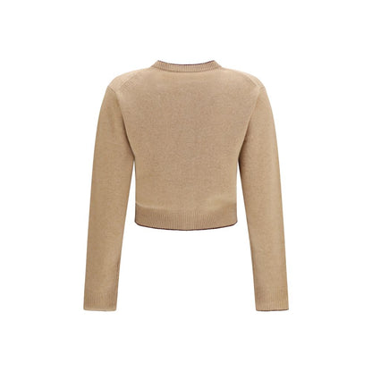Chloé Beige Wool Oves Aries Cardigan