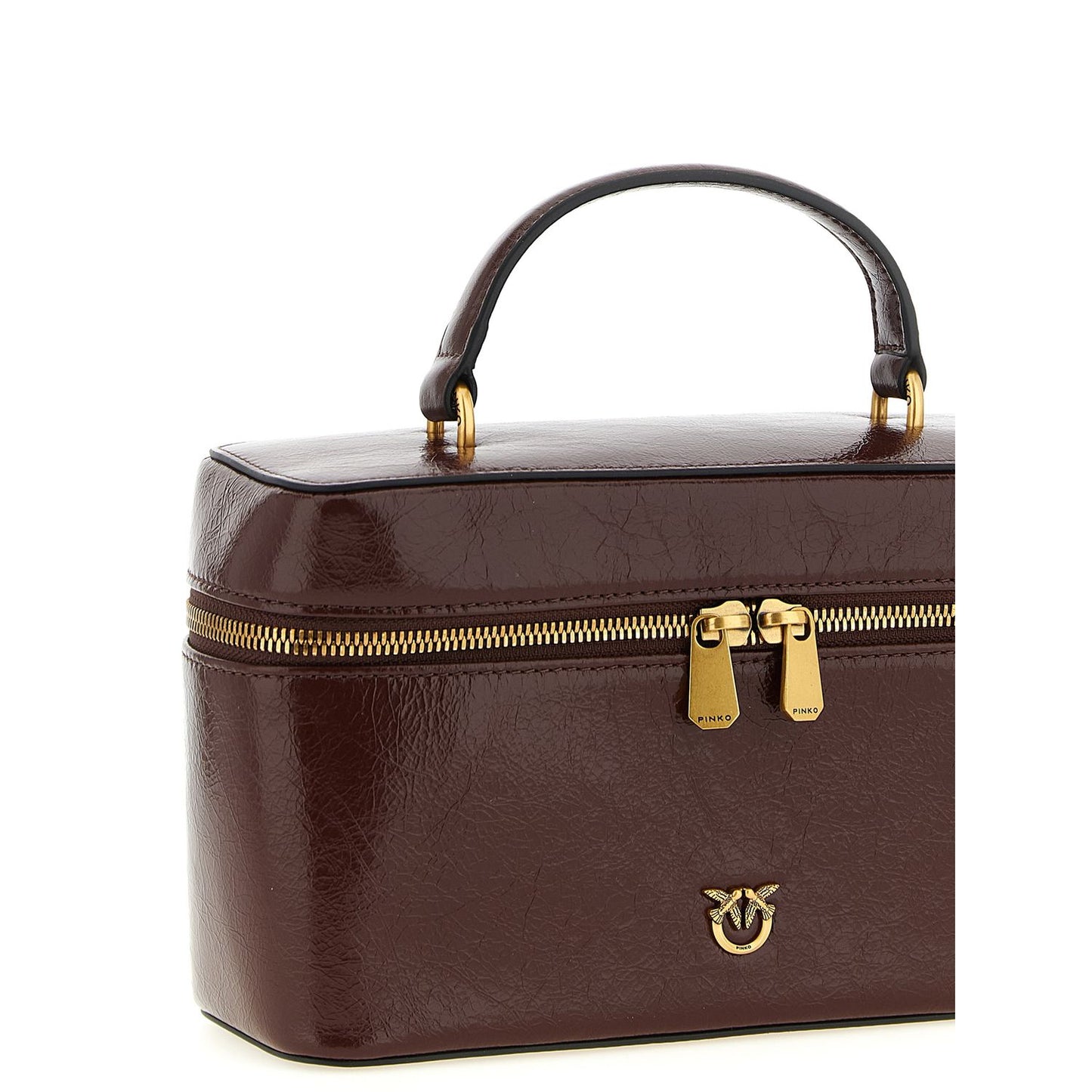 PINKO Brown Calfskin Handbag