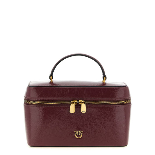 PINKO Bordeaux Calfskin Handbag