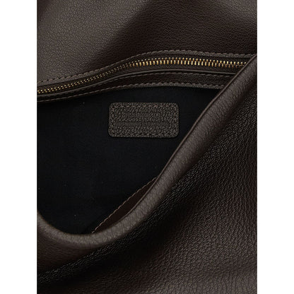PINKO Brown Lamb Leather Shoulder Bag
