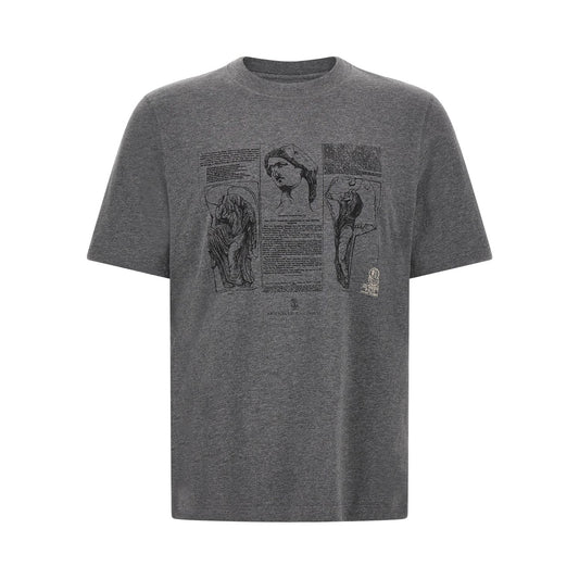 Brunello Cucinelli Gray Cotton T-Shirt