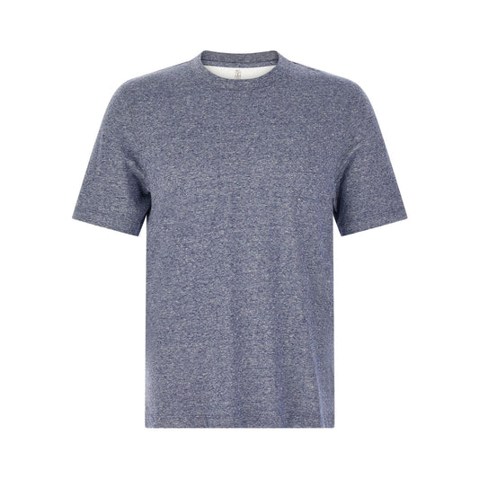 Brunello Cucinelli Blue Linen T-Shirt