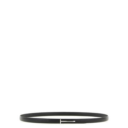 Tom Ford Black Goatskin Thin Belt