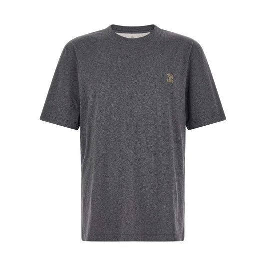 Brunello Cucinelli Gray Cotton T-Shirt