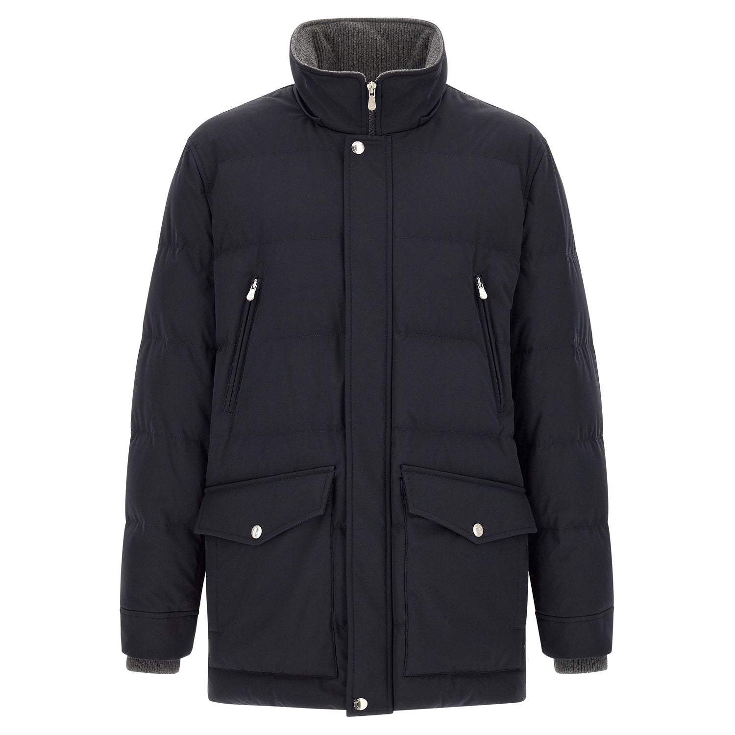 Brunello Cucinelli Blue Polyamide Parka