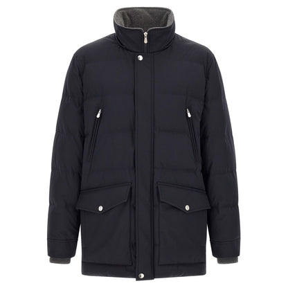 Brunello Cucinelli Blue Polyamide Parka
