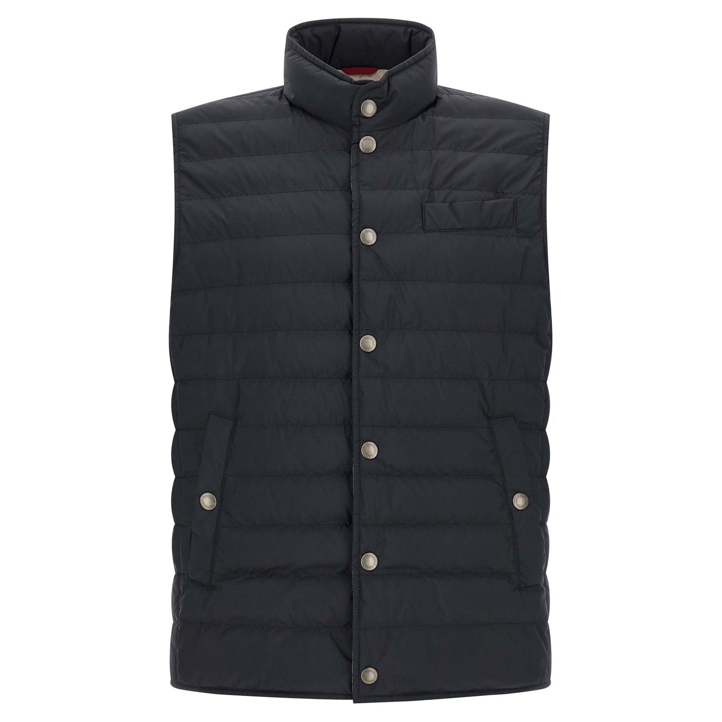 Brunello Cucinelli Blue Polyester Sleeveless Jacket