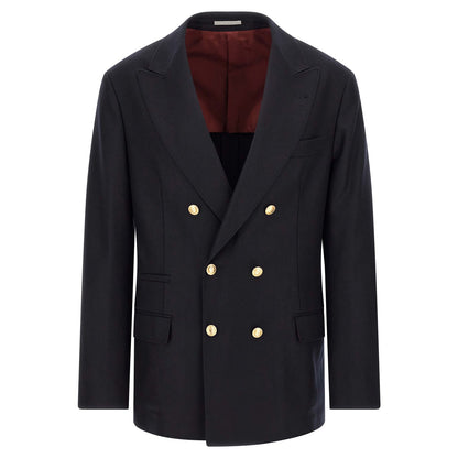 Brunello Cucinelli Blue Virgin Wool Blazer