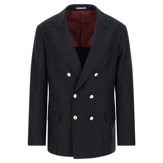 Brunello Cucinelli Blue Virgin Wool Blazer