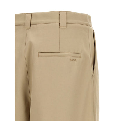 A.P.C. Beige Cotton Casual Pants