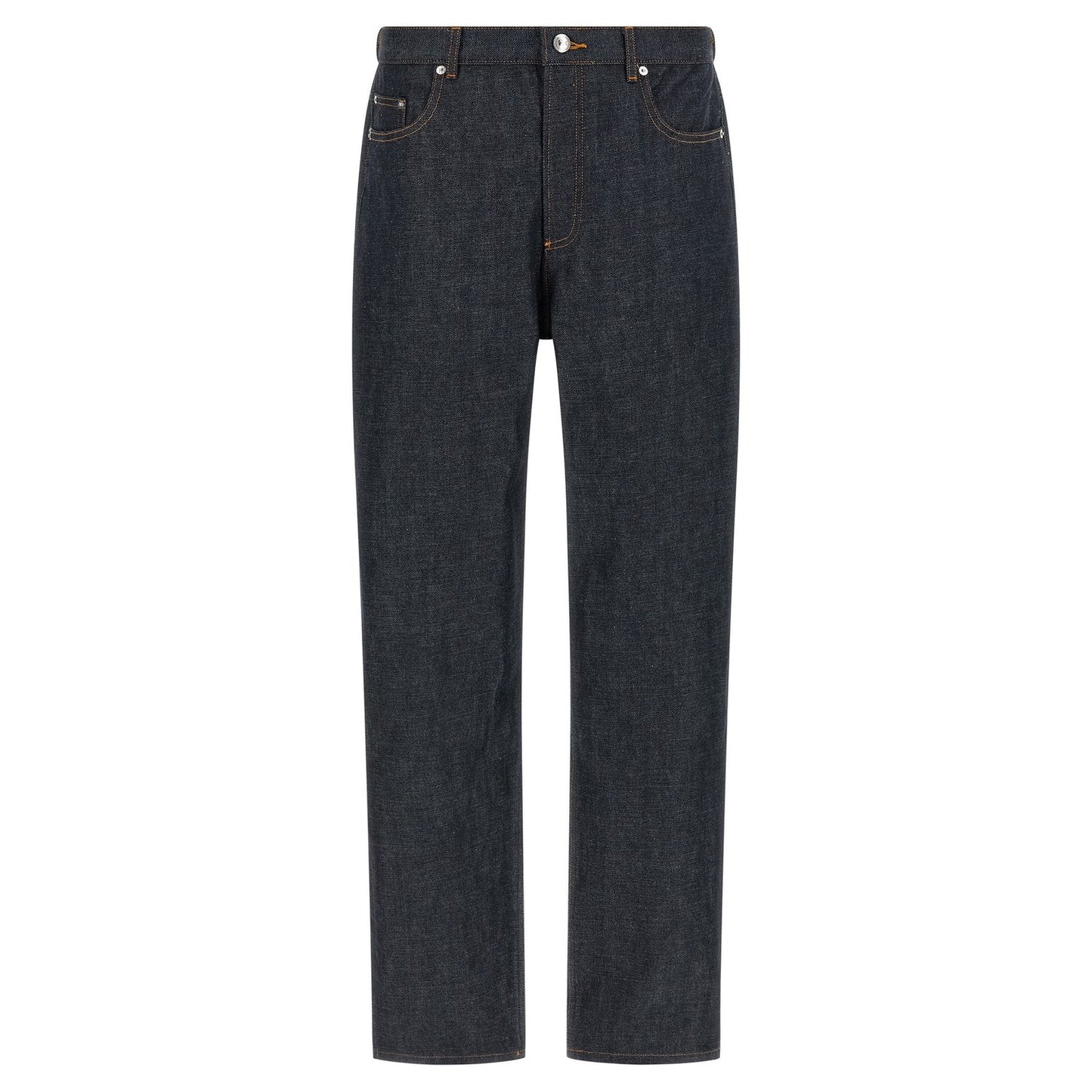 A.P.C. Blue Cotton Relaxed Fit Jeans
