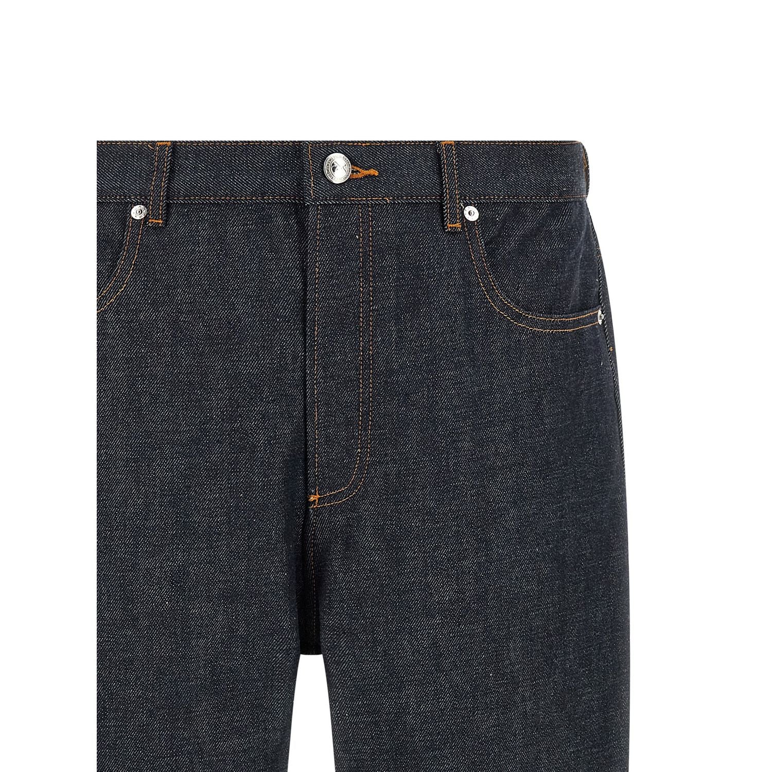 A.P.C. Blue Cotton Relaxed Fit Jeans