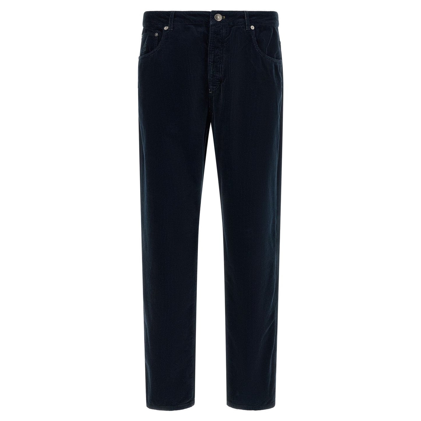 Brunello Cucinelli Blue Cotton Casual Pants