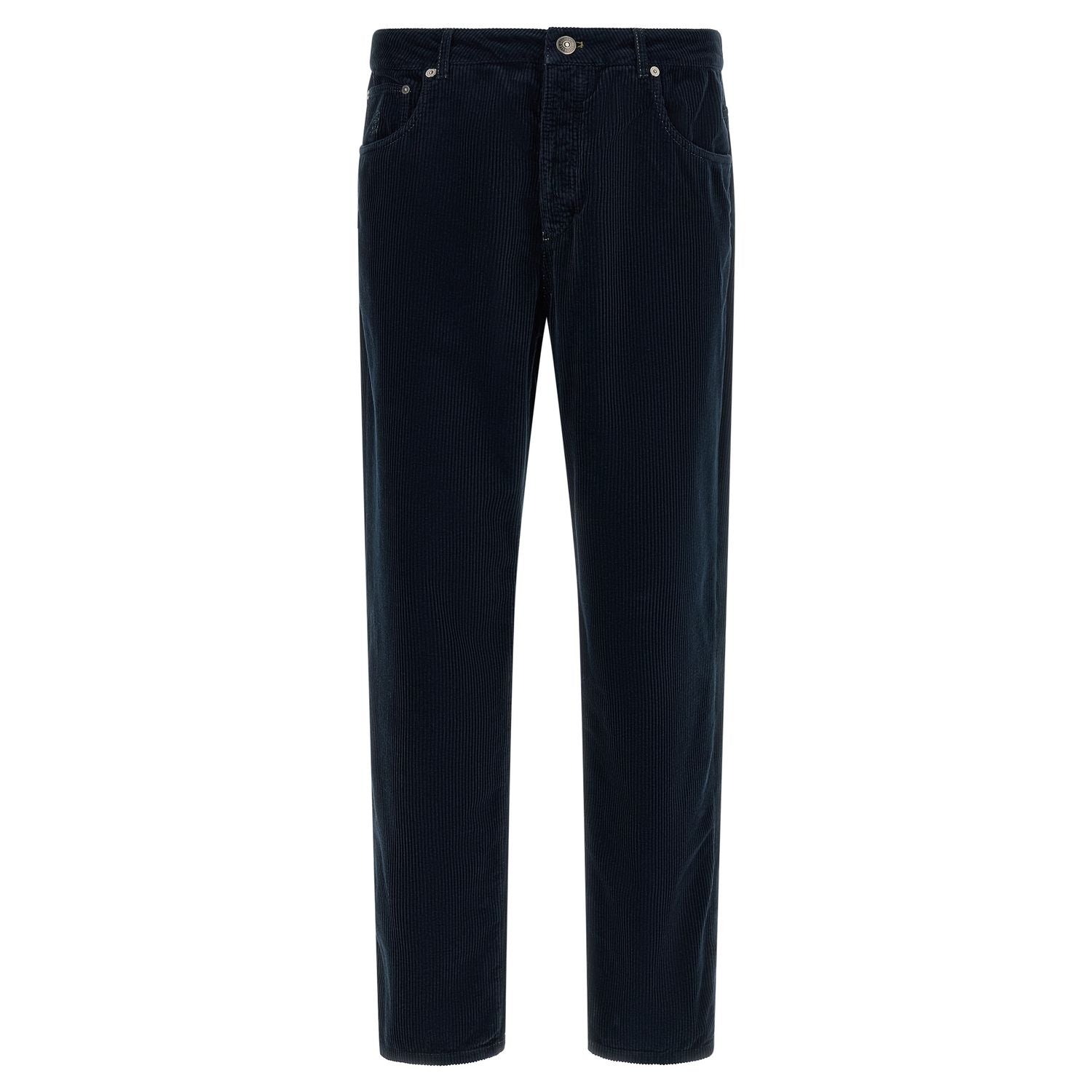 Brunello Cucinelli Blue Cotton Casual Pants
