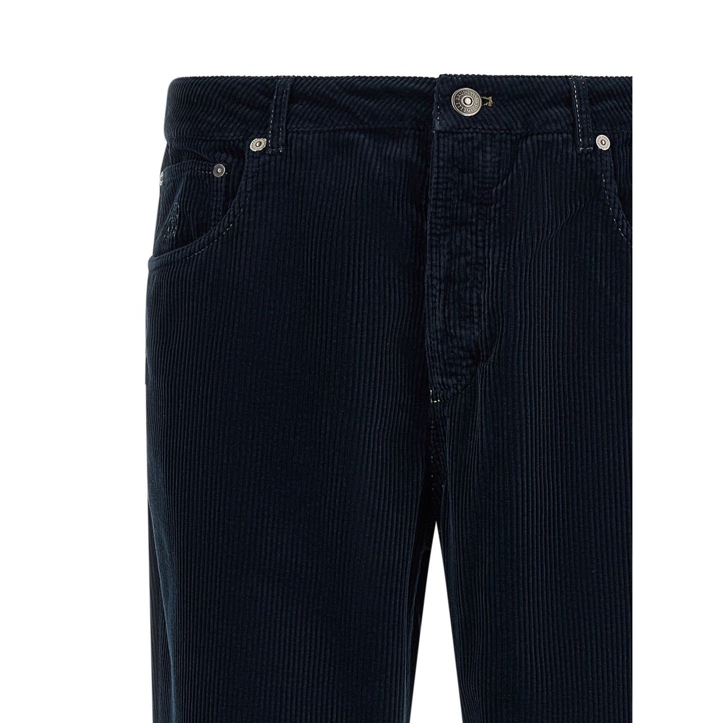Brunello Cucinelli Blue Cotton Casual Pants