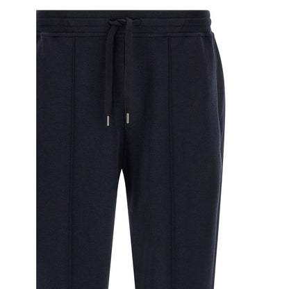Brunello Cucinelli Blue Cotton Joggers (Workout Pants)