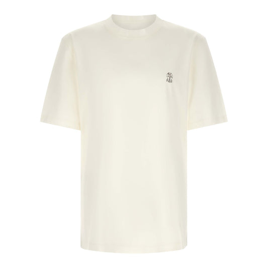 Brunello Cucinelli White Cotton T-Shirt