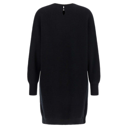 Brunello Cucinelli Black Virgin Wool Short Dress