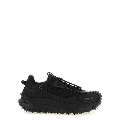 Moncler Black Leather Athletic Sneakers