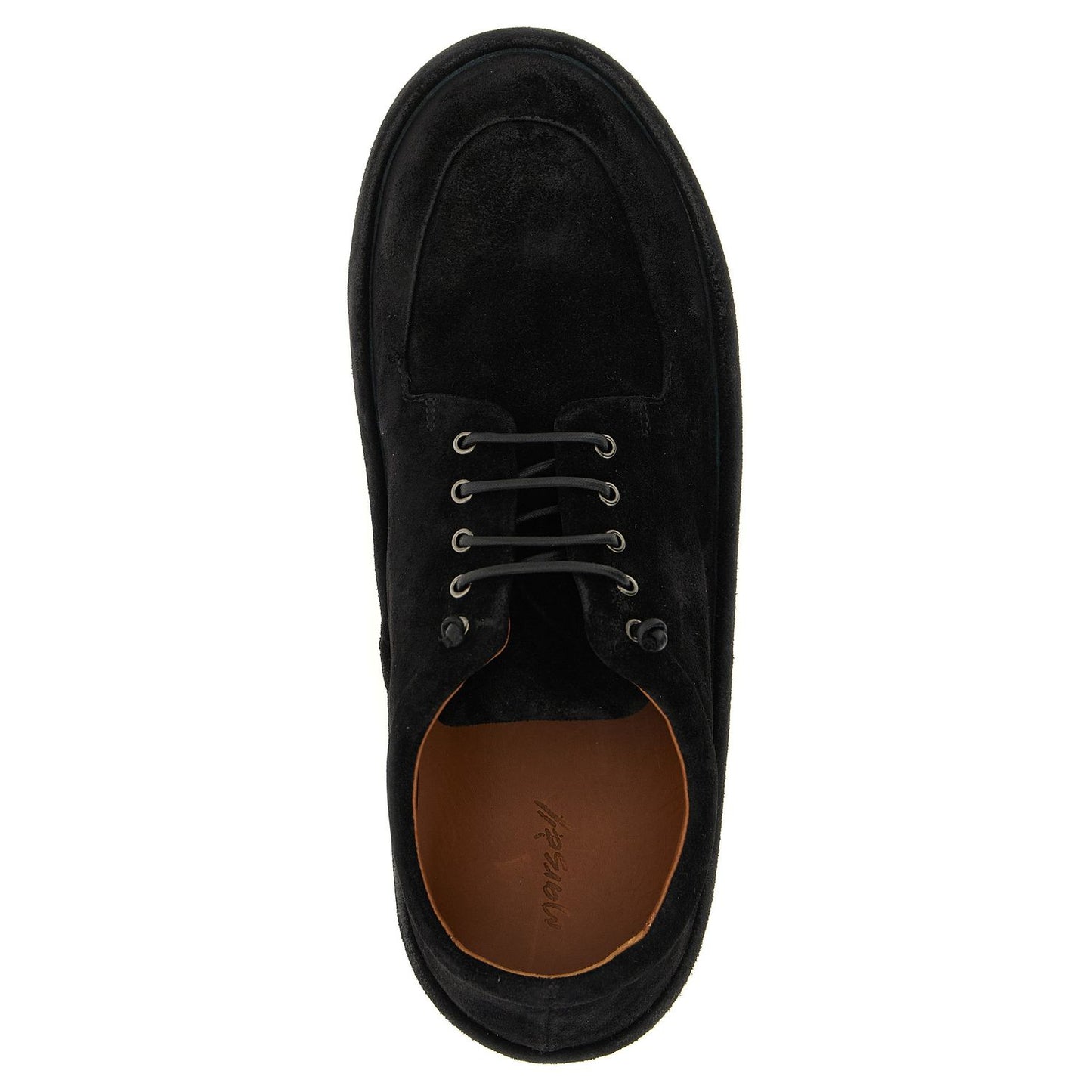 Marsell Black Calfskin Oxfords And Derbies