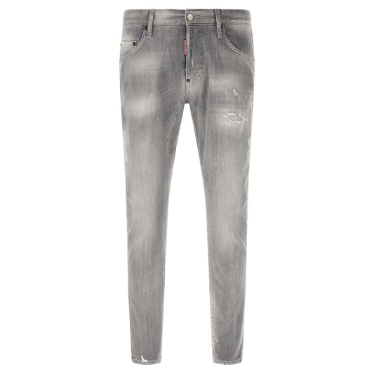 Dsquared² Gray Cotton Tapered Jeans