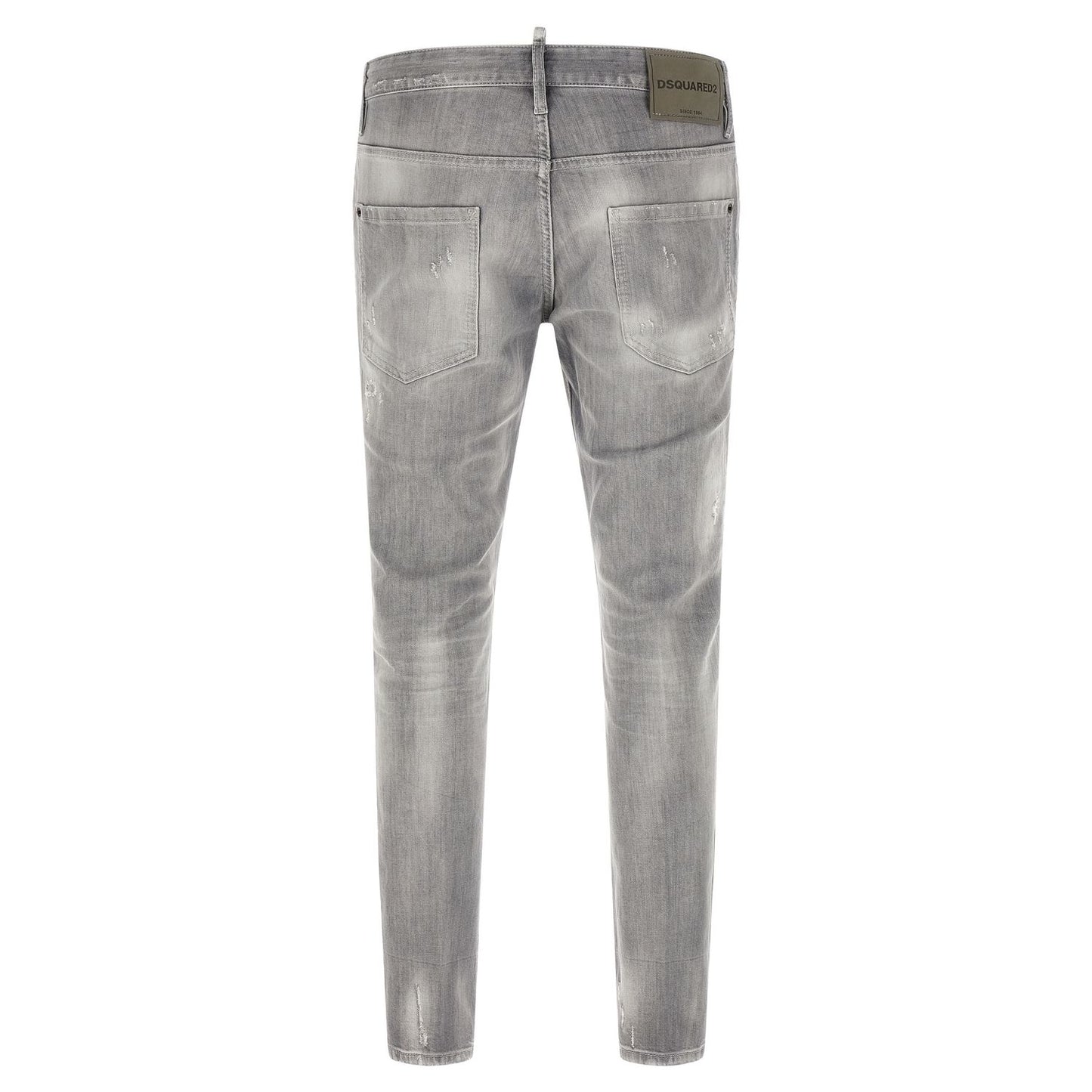 Dsquared² Gray Cotton Tapered Jeans