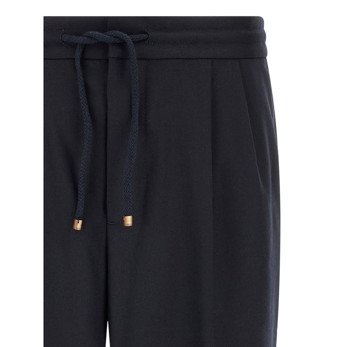 Brunello Cucinelli Blue Virgin Wool Casual Pants