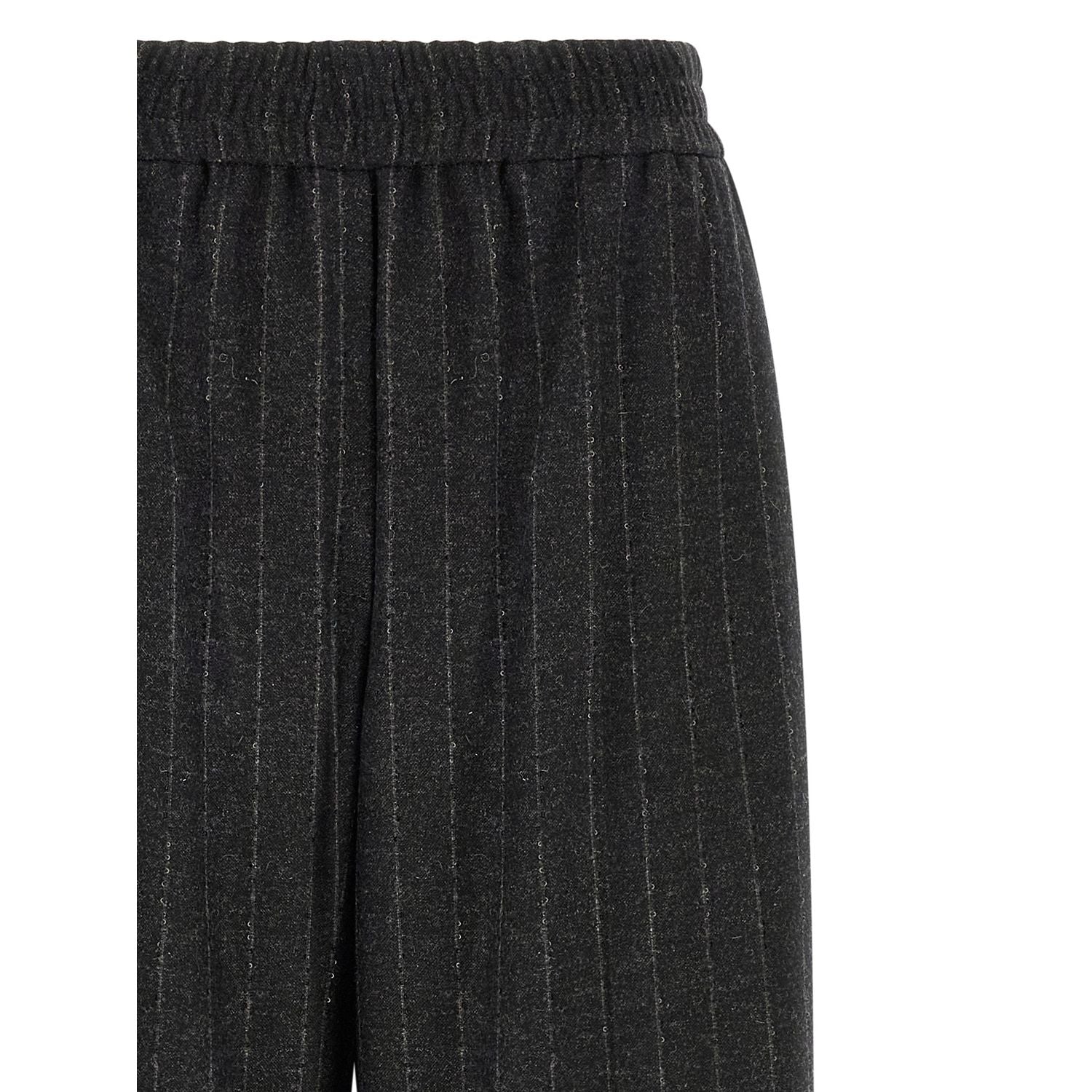Brunello Cucinelli Gray Virgin Wool Casual Pants