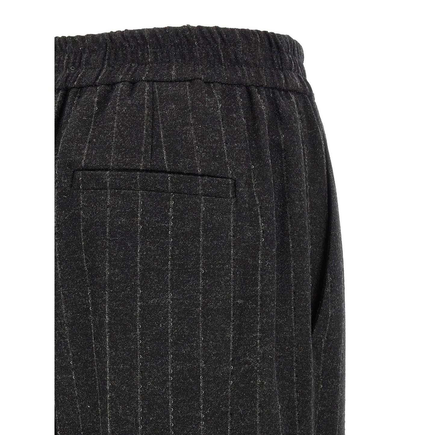 Brunello Cucinelli Gray Virgin Wool Casual Pants
