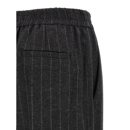 Brunello Cucinelli Gray Virgin Wool Casual Pants