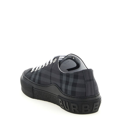 Burberry Gray Polyamide Low Top Sneakers