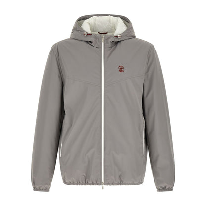 Brunello Cucinelli Gray Polyamide Shell Jacket