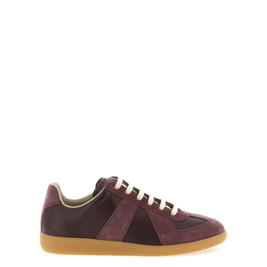 Maison Margiela Bordeaux Calfskin Low Top Sneakers