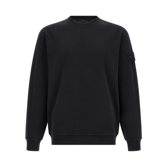 Stone Island Black Cotton Sweatshirt