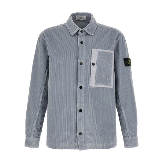 Stone Island Gray Cotton Blouse