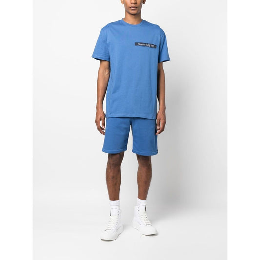 Alexander McQueen logo-tape jersey shorts 642668QUX750923