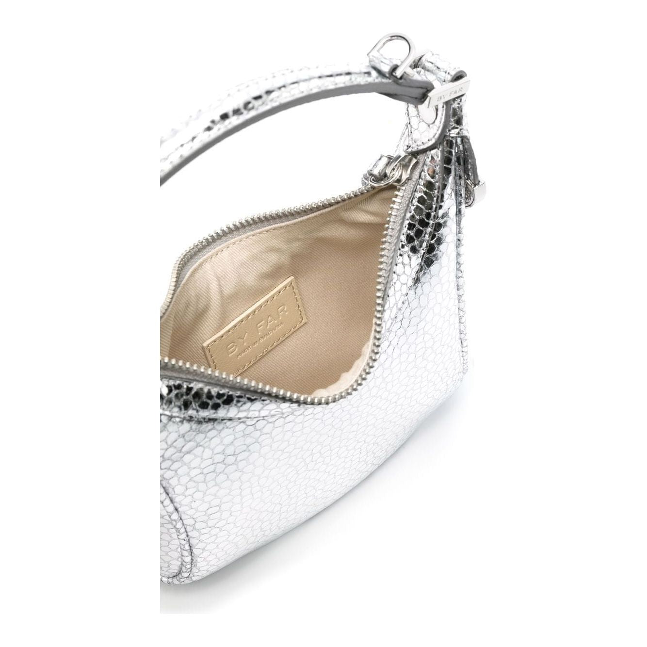 By Far Pre Cosmo metallic top-handle bag 23CRCMSASVFLGSMASV