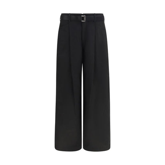 Sacai Black Cotton Chino Pants
