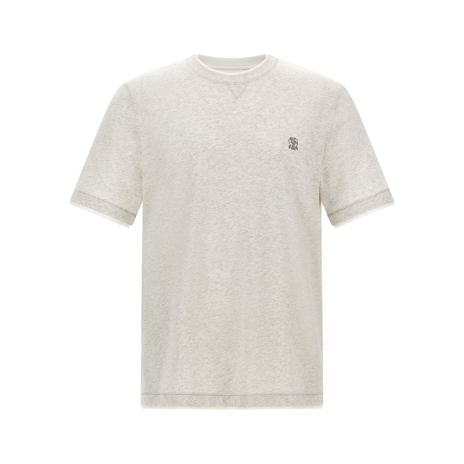 Brunello Cucinelli Gray Cotton T-Shirt