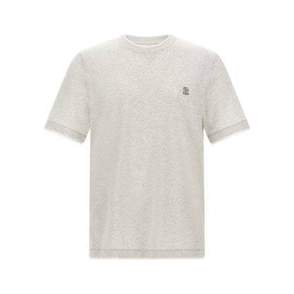 Brunello Cucinelli Gray Cotton T-Shirt