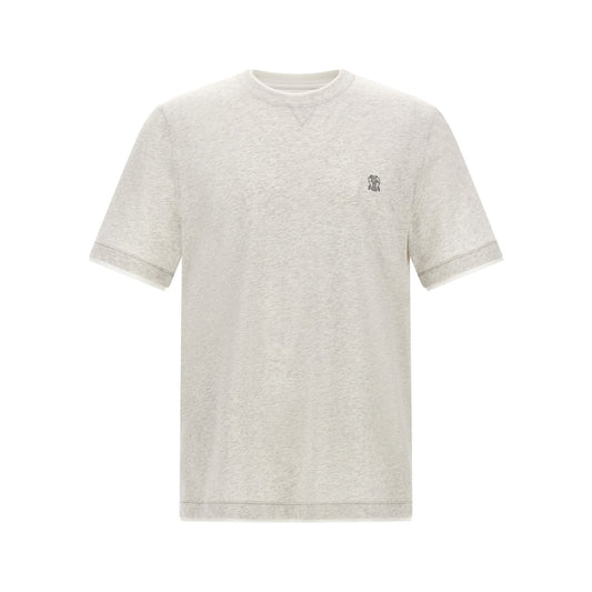 Brunello Cucinelli Gray Cotton T-Shirt