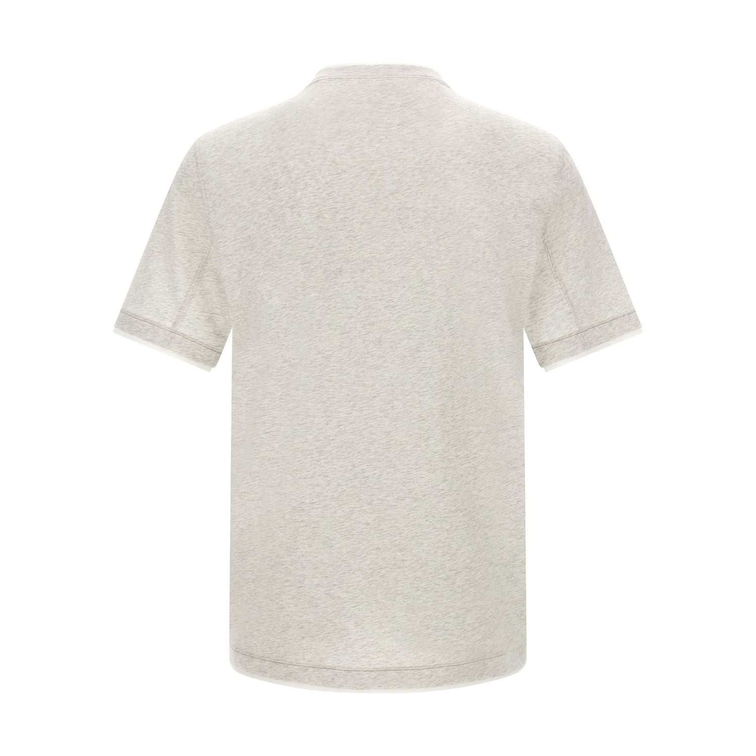 Brunello Cucinelli Gray Cotton T-Shirt