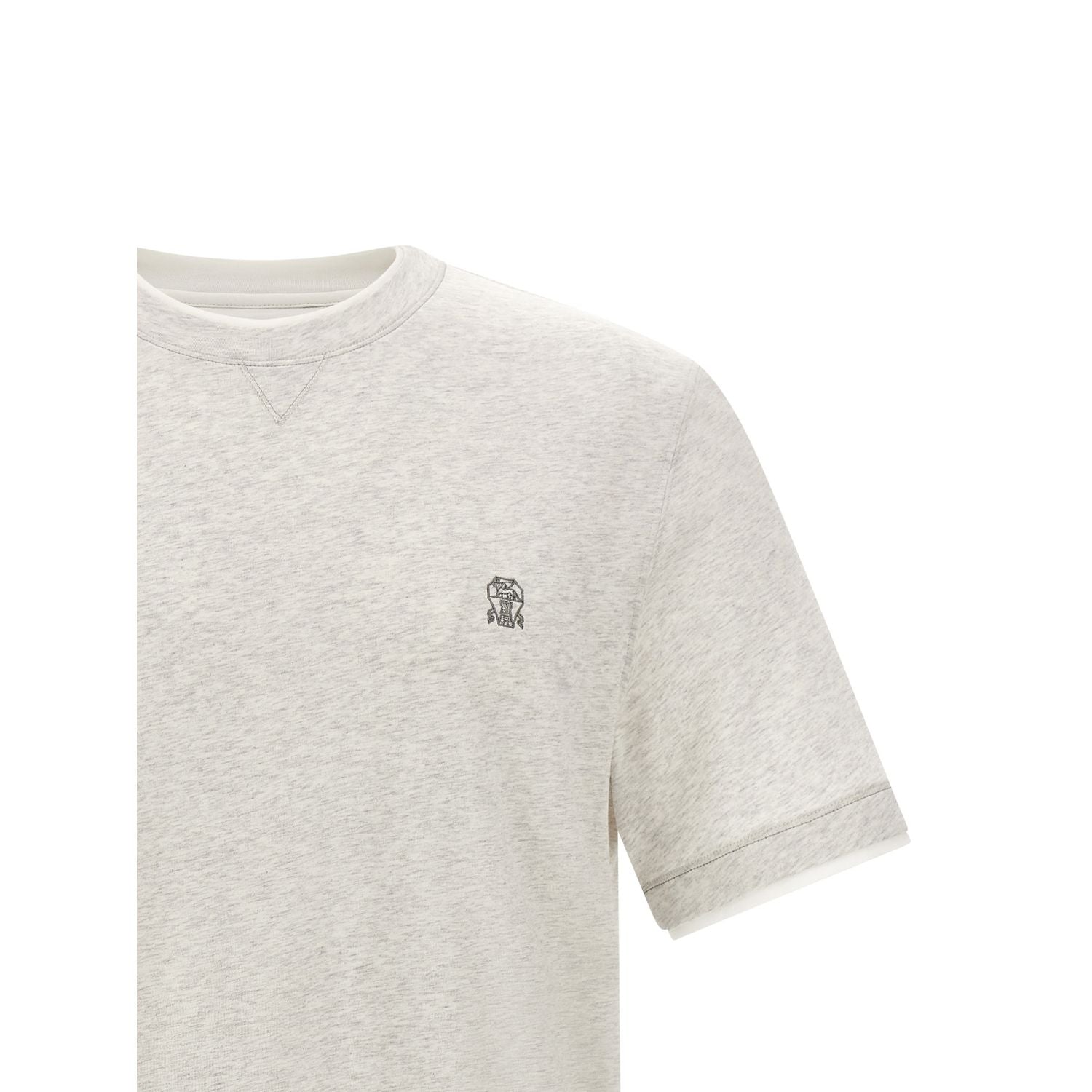 Brunello Cucinelli Gray Cotton T-Shirt
