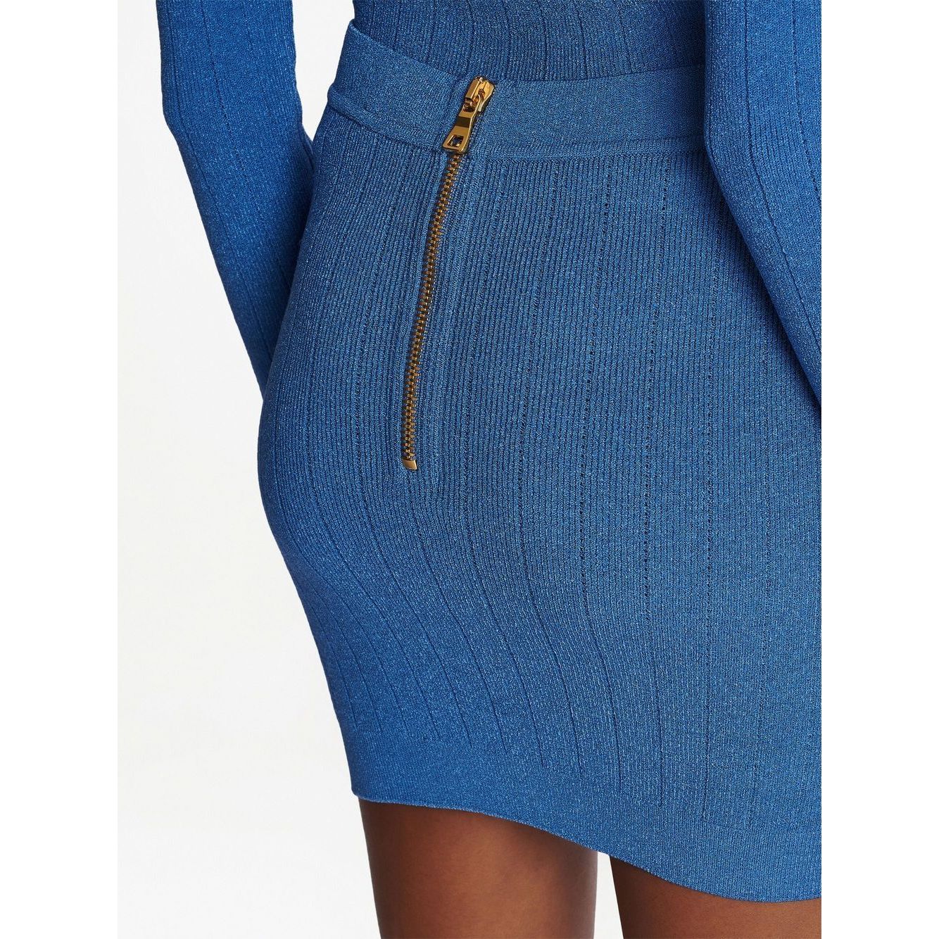 Balmain Button-detail knitted miniskirt Skirts