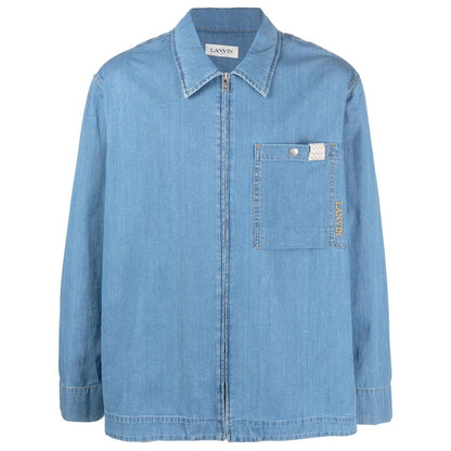 Lanvin Shirts Clear Blue Shirts