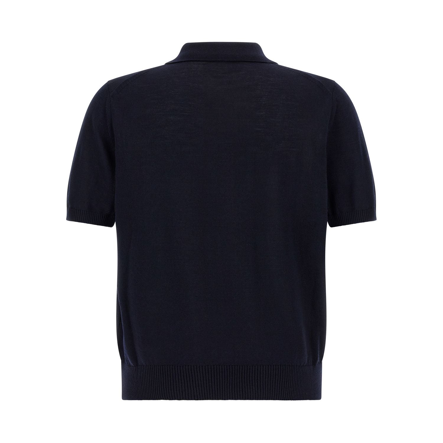 Hugo Boss Blue Virgin Wool Polo Shirt