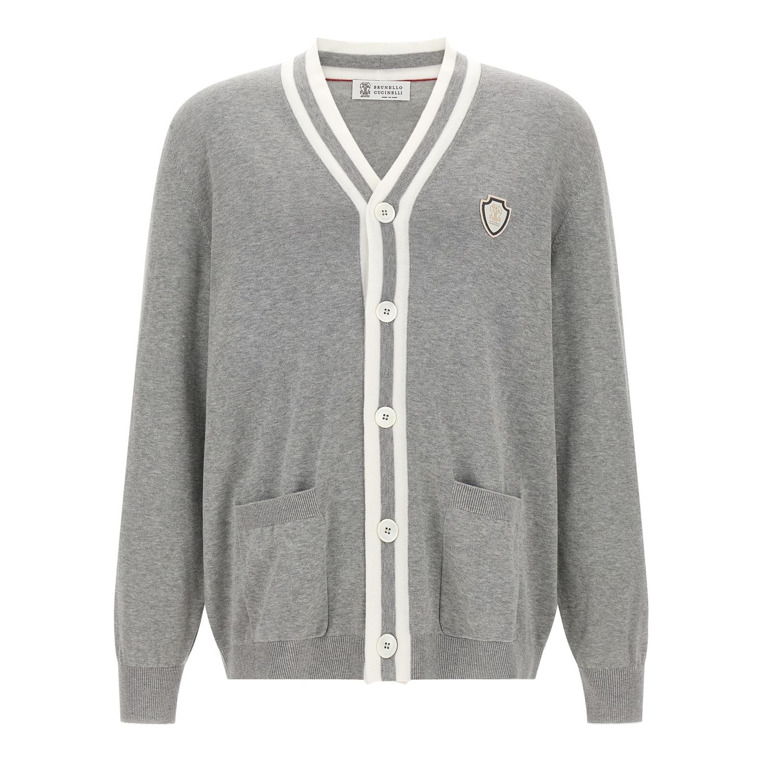 Brunello Cucinelli Gray Cotton Cardigan